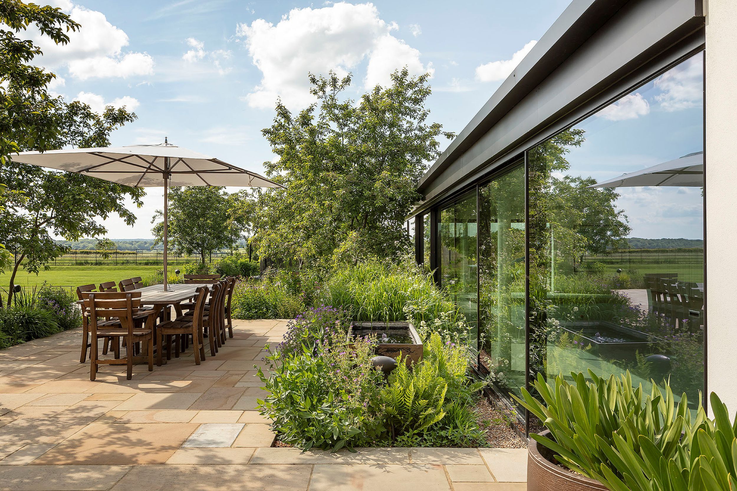Torban Hall pool terrace side exterior 2500