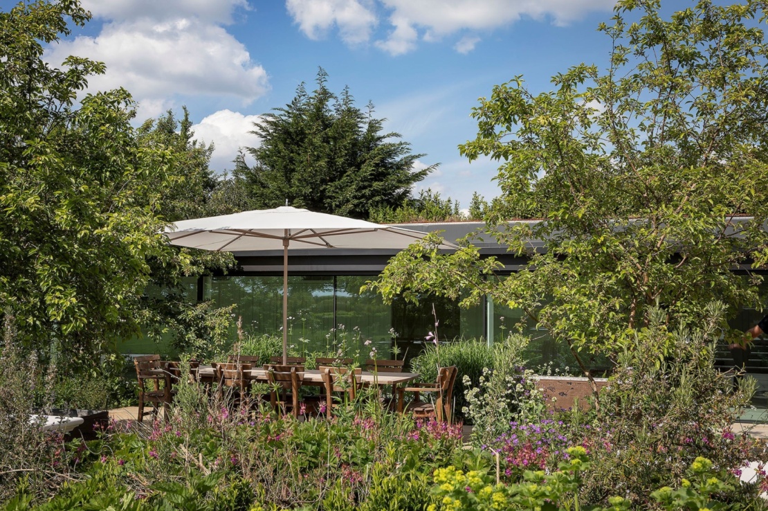 Torban Hall pool house terrace exterior 2500